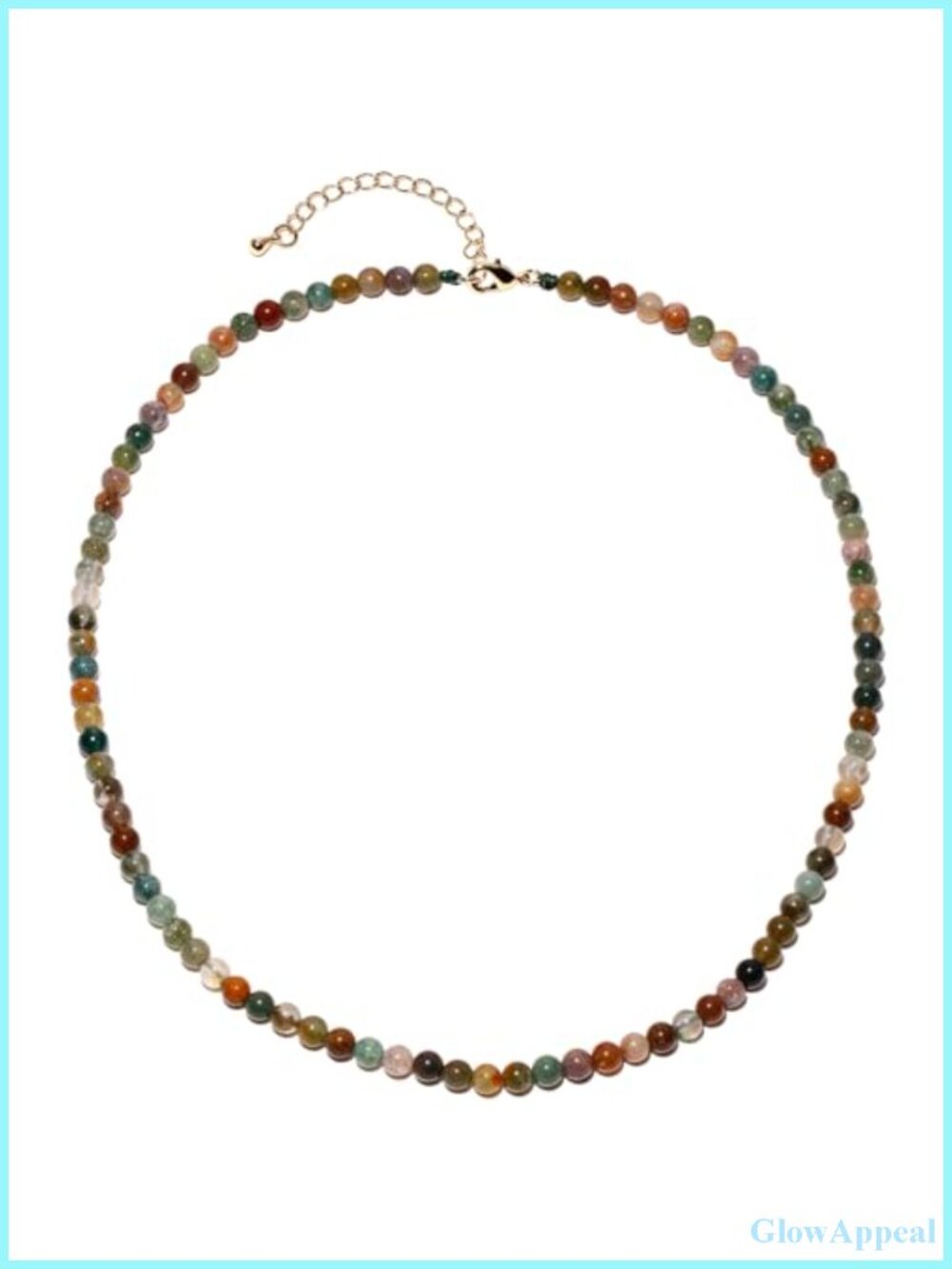 4mm Gemstone Crystal Choker Necklace 14k Gold Plated Lobster Clasp Unisex